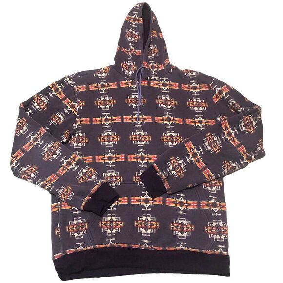Nativo Aztec Indian Design Hooded Pullover Men's Sz XL - Picture 1 of 4